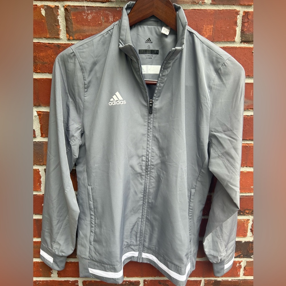 Adidas Climalite Men’s Full Zip Gray Jacket. Size Small
